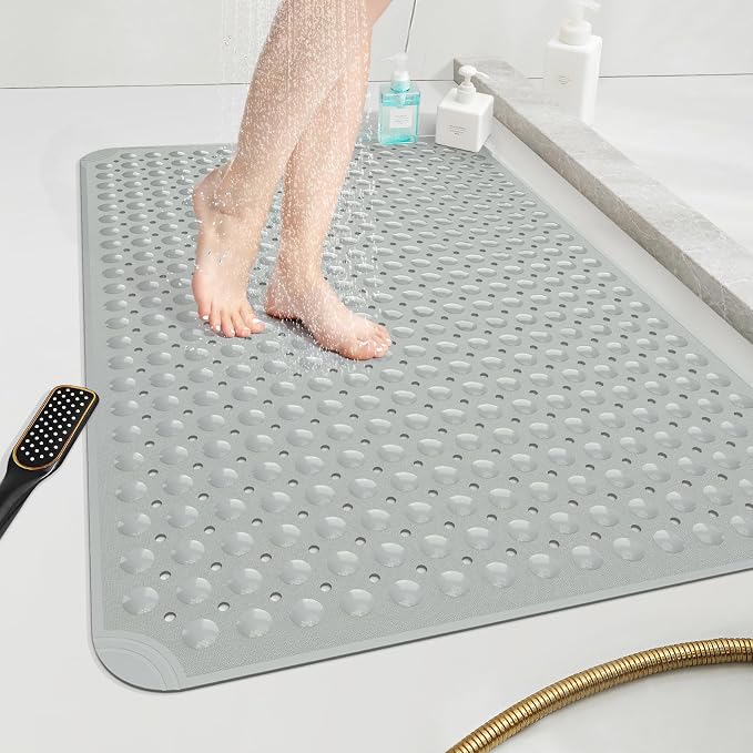 OTHWAY Large Shower Mat 34"x 23", TPE Non Slip Shower Mat by OTHWAY