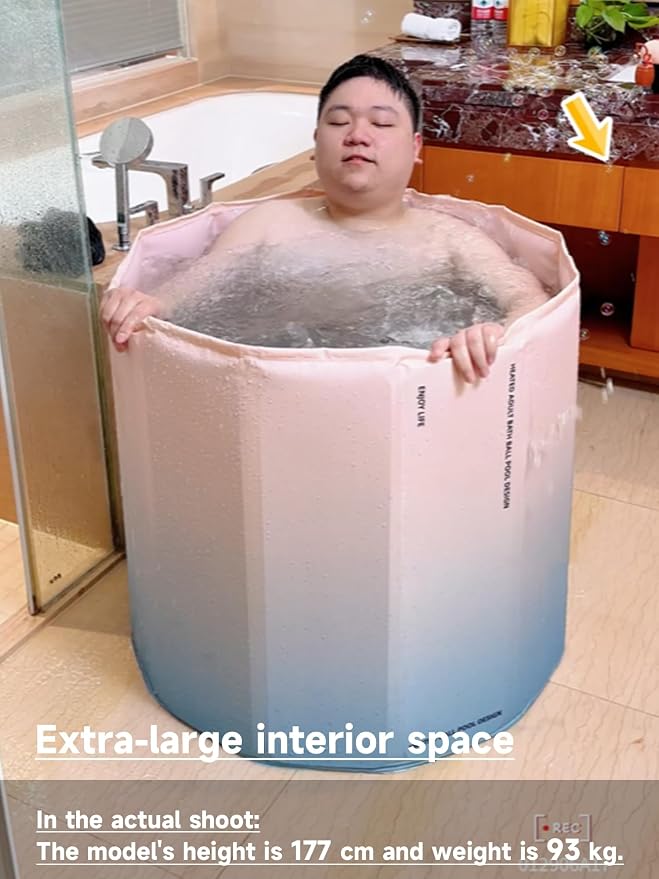 85 Gallon Foldable Portable Bathtub Adult - Image 3