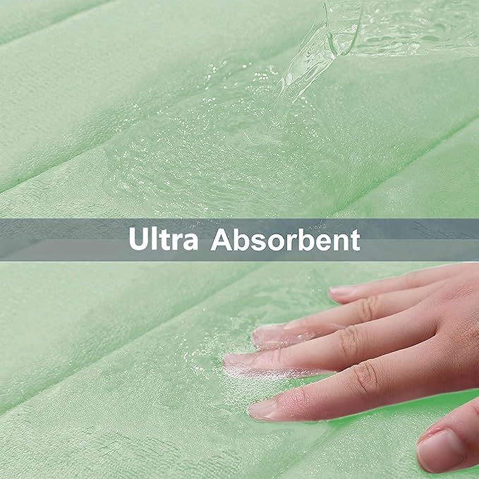 Buganda Memory Foam Bath Mat, Ultra Soft and Non-Slip Bathroom Rugs, Water - Image 4