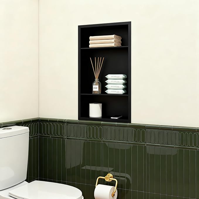 Stainless Steel Recessed Medicine Cabinet Bathroom Medicine Wall Niche Shower - Image 5