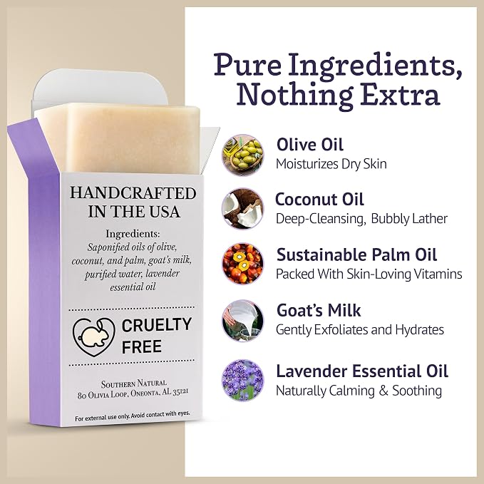 Southern Natural Goat Milk Soap Bar - Image 3