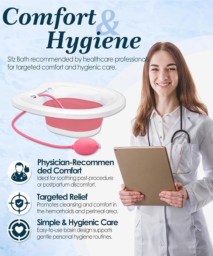 Sitz Bath, Sitz Bath for Toilet Seat, Postpartum Essentials and Hemorrhoids - Image 2
