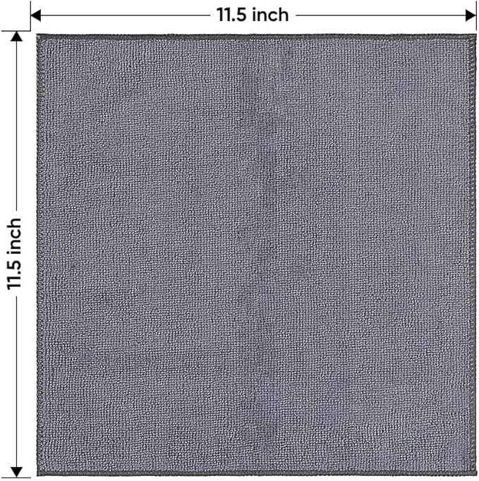 HOMEXCEL Grey Microfiber Cleaning Cloth 20 Pack 11.5 x 11.5 inch Microfiber - Image 7