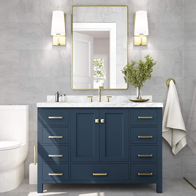 ARIEL 49" Midnight Blue Bathroom Vanity - Image 2