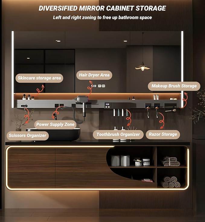 Single Sink Bathroom Vanity, Floating Modern Vanities - Image 9