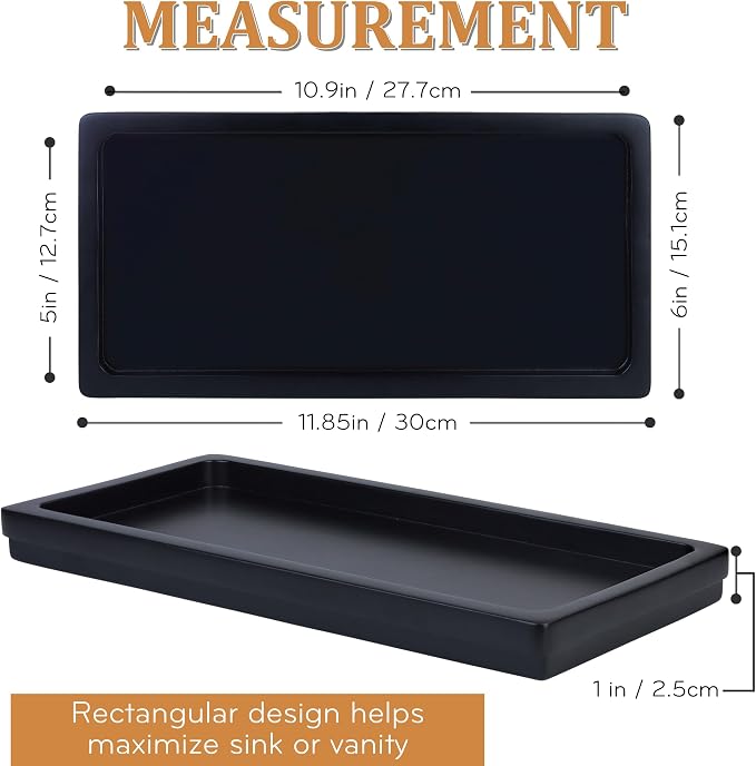 Acacia Wood Decorative Vanity Tray - Image 2