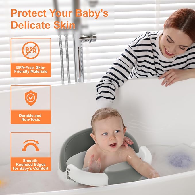 Baby Bath Seat for Babies: Non-Slip Infant Bathtub Chair - Image 2