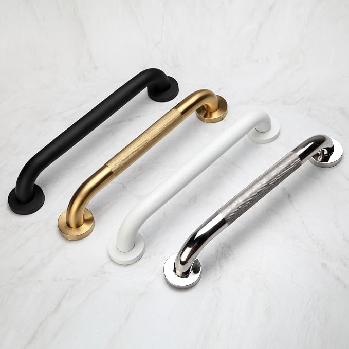Shower Grab Bar, 2 Pack 24 Inch Gold Bathroom Grab Bar, 1.25" Diameter 304 - Image 5