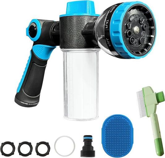 Dog Washing Hose Attachment, 10-in-1 Soap Sprayer Moden Garden Hose Nozzle by Unknown