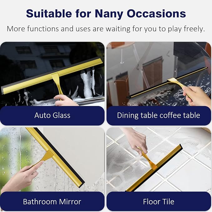 TOOVEM 14 Inch Shower Squeegee for Glass Doors, Car Windshield, Shower Cleaning - Image 8