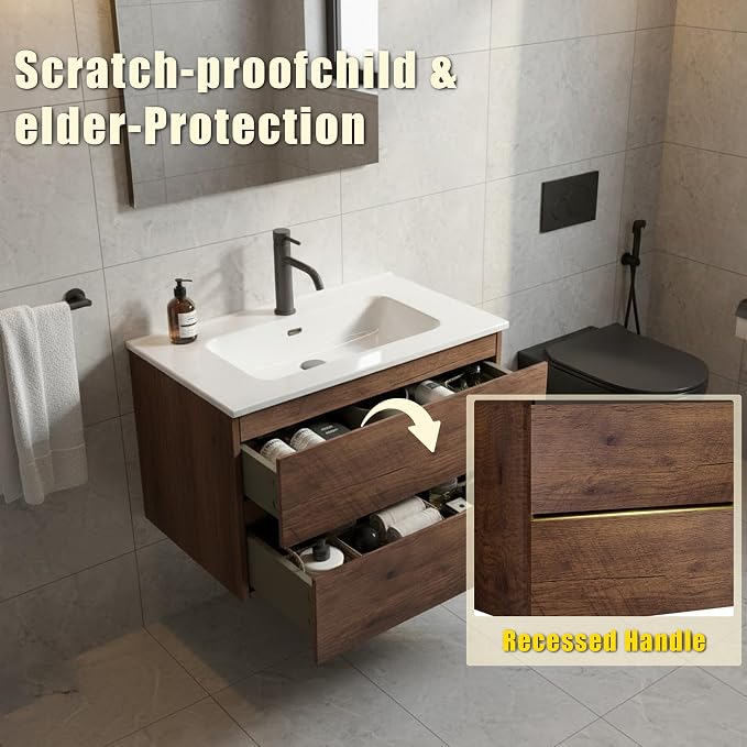 Wall Mounted Floating Bathroom Vanity - Image 5