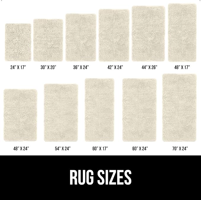 GORILLA GRIP Bath Rug Mat 30x20, Thick Absorbent Chenille, Quick Dry Microfiber - Image 6