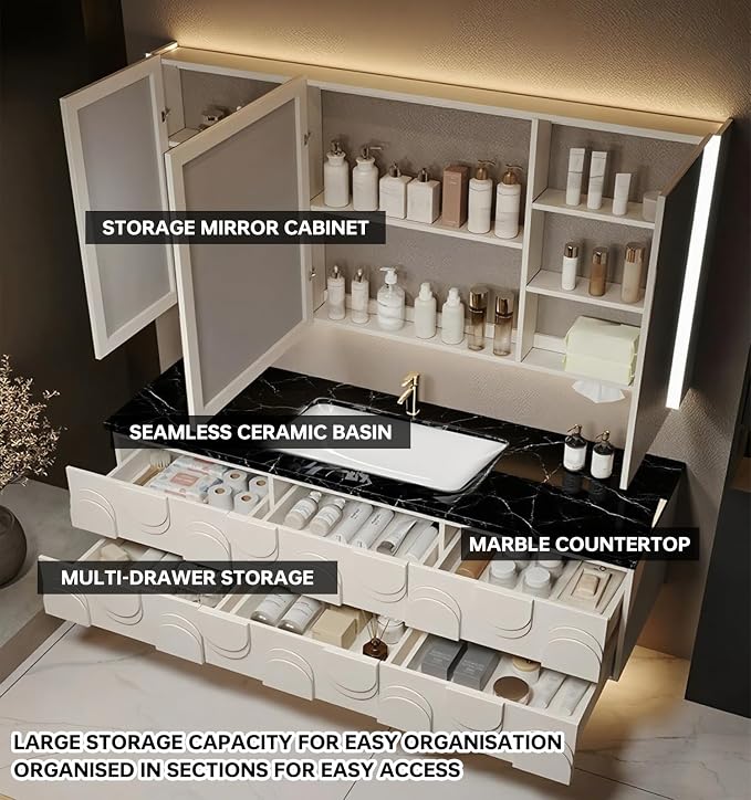 Floating Bathroom Vanity, Single Sink Vanity - Image 3