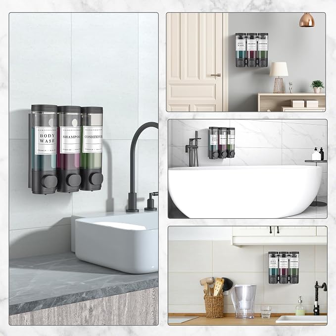 Shower Soap Dispenser Wall Mounted No Drill Shampoo Dispenser - Image 8