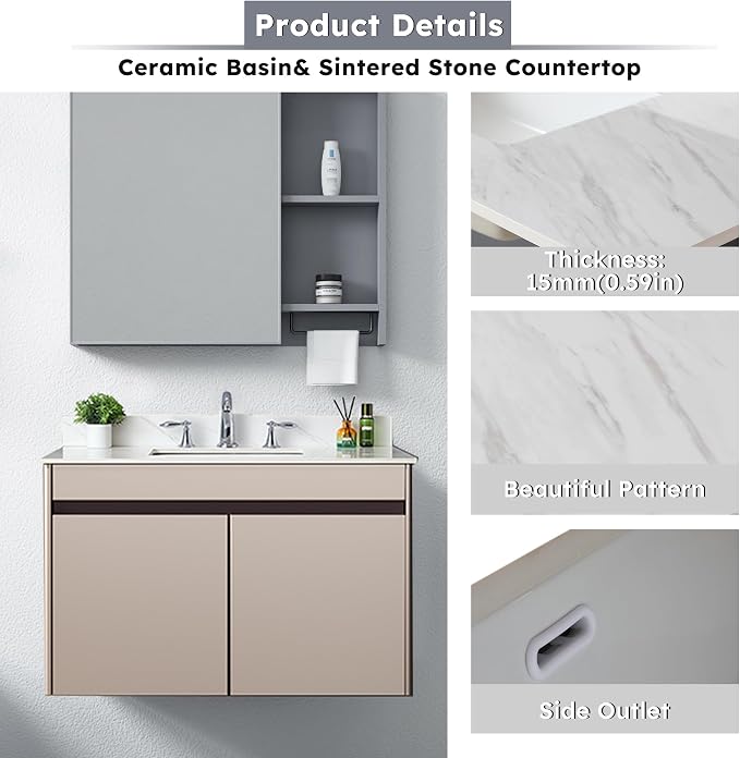 Montary 43"x 22" Bathroom Vanity Top - Image 3
