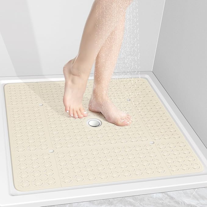 OTHWAY Square Shower Mat, TPE Anti Slip Shower mat by OTHWAY