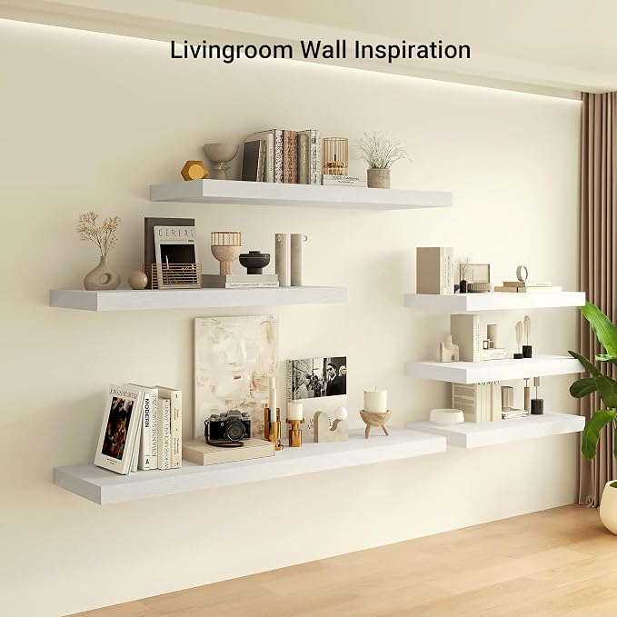 Heimlove 12" Deep Floating Shelves, 36 x 12 Inch Wall Mounted Long Floating - Image 5
