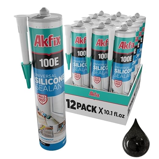 Akfix 100E RTV Black Silicone Caulk by Akfix