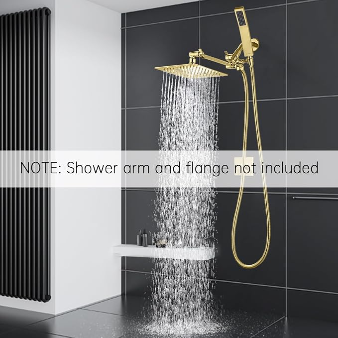 G-Promise All Metal 8 Inch Dual Square Shower Head - Image 2
