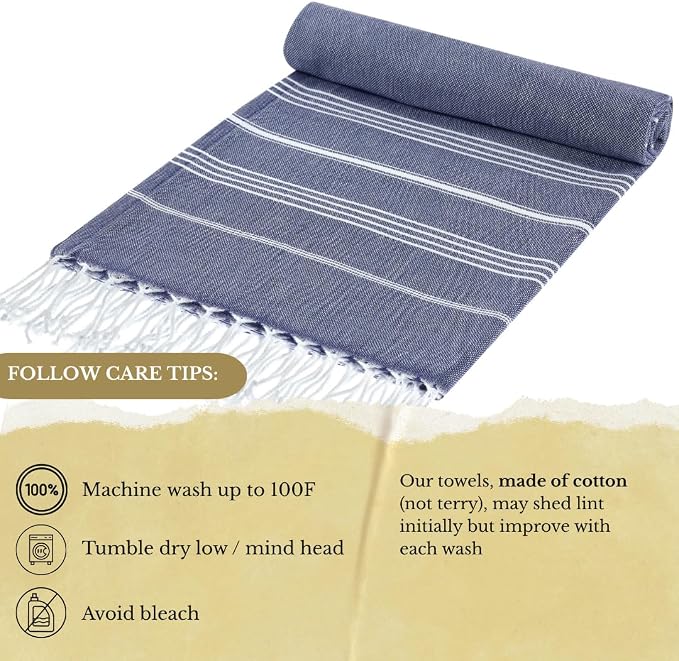 SOULMARK 100% Cotton Turkish Beach Towel - Image 3