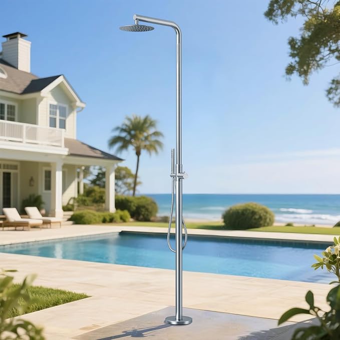 RBROHANT Freestanding Outdoor Shower, 316 Marine Grade Stainless Steel Beach - Image 2