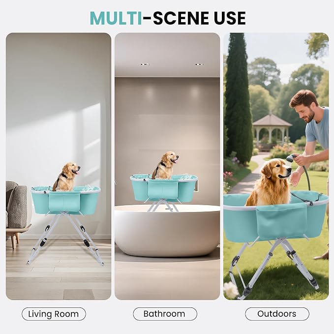 Dog Bathtub, Portable & Elevated Dog Bath Tub - Image 8