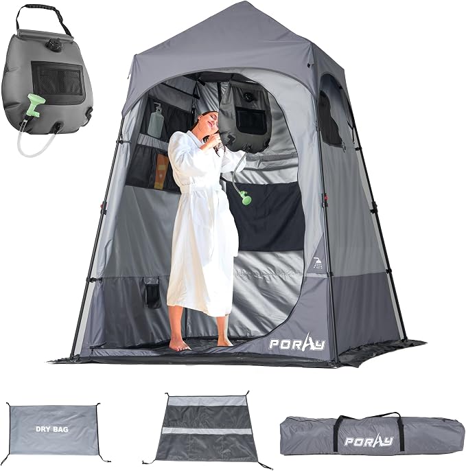 Camping Shower Tent Deluxe Changing Room Easy Set Up Privacy Shelter, Large by porayhut