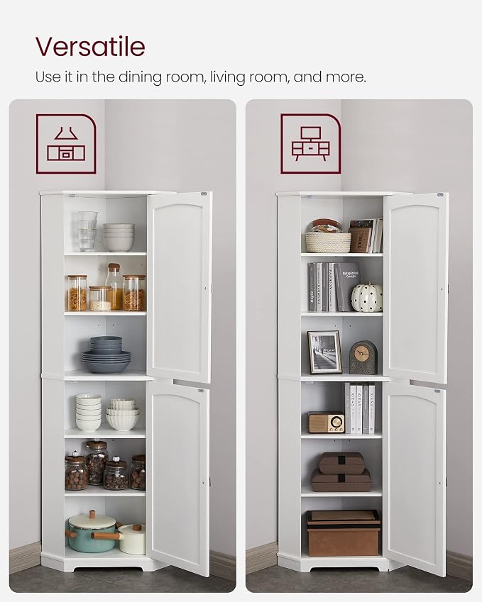 VASAGLE Corner Cabinet, Tall Corner Storage Cabinet - Image 5