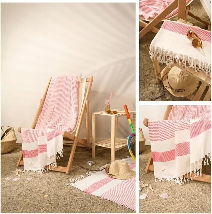 Ruvy Home Basics 2 Pack Turkish Beach Towels – Oversized Quick-Dry Bath Towels - Image 5