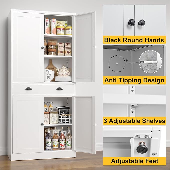71” Food Pantry Storage Cabinet - Image 4