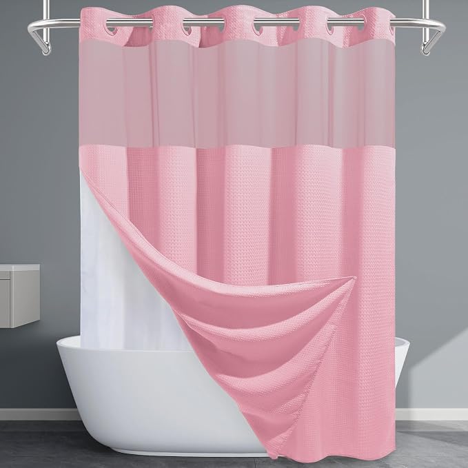 Pink Shower Curtain with Liner by EUTXL