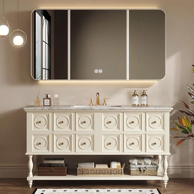 78IN Bathroom Vanity with Sink by ZGNBSD