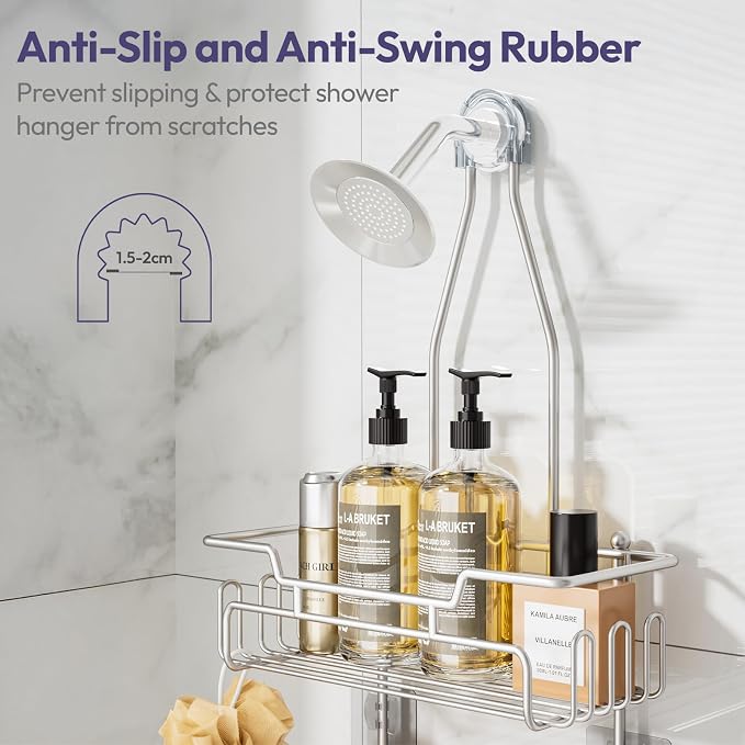 SWTYMIKI Bathroom Shower Caddy Hanging - Image 4