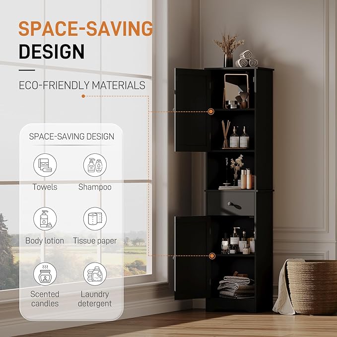 Tall Bathroom Cabinet, Storage Cabinet - Image 4