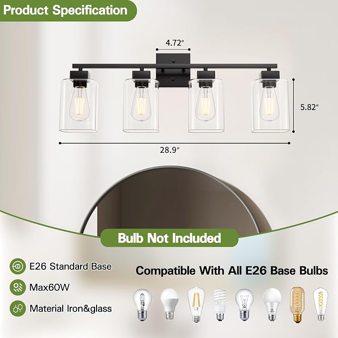 Espird 4 Light Bathroom Vanity Light - Image 3