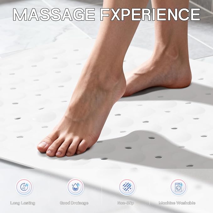 Anti-Slip Bathtub Shower mat, 27.5×14.5（Approximately 70×37cm） inch Soft - Image 5