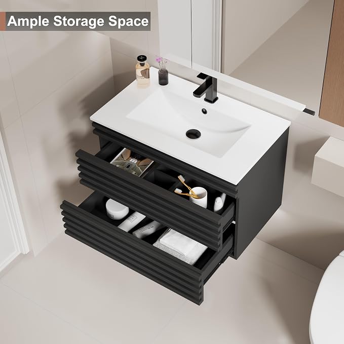 LUCKWIND 30" Floating Bathroom Vanity - Image 4