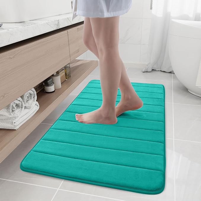 Buganda Memory Foam Bath Mat, Ultra Soft and Non-Slip Bathroom Rugs, Water by Buganda