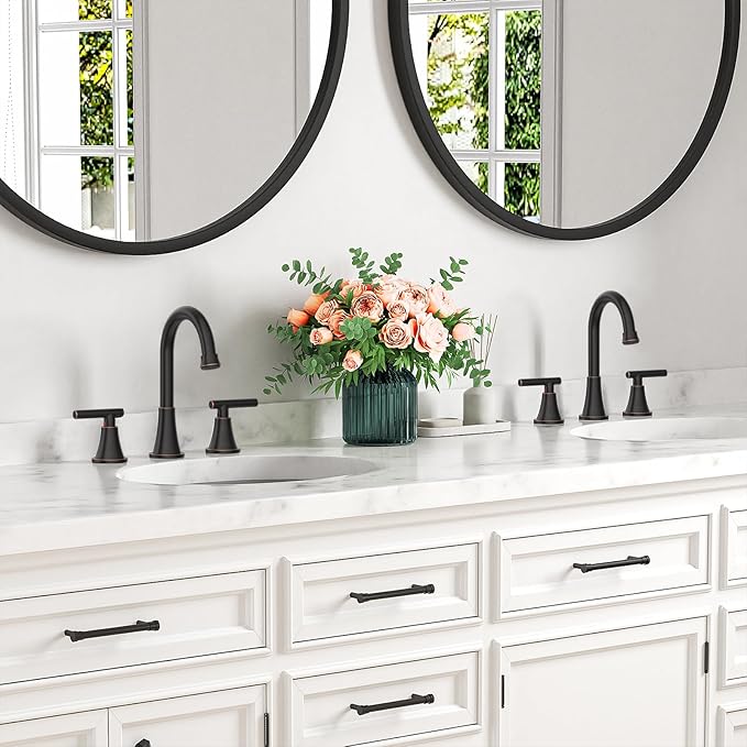 Bathroom Faucets for Sink 3 Hole, Hurran Oil Rubbed Bronze Bathroom Sink Faucet - Image 7