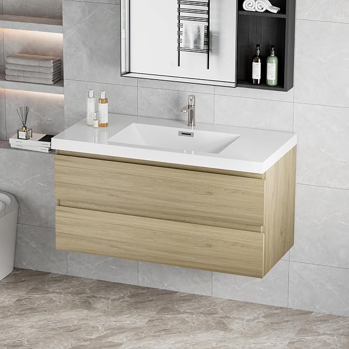 Floating Vanity Bathroom, 42 Inch Bathroom Vanity by VUMALL