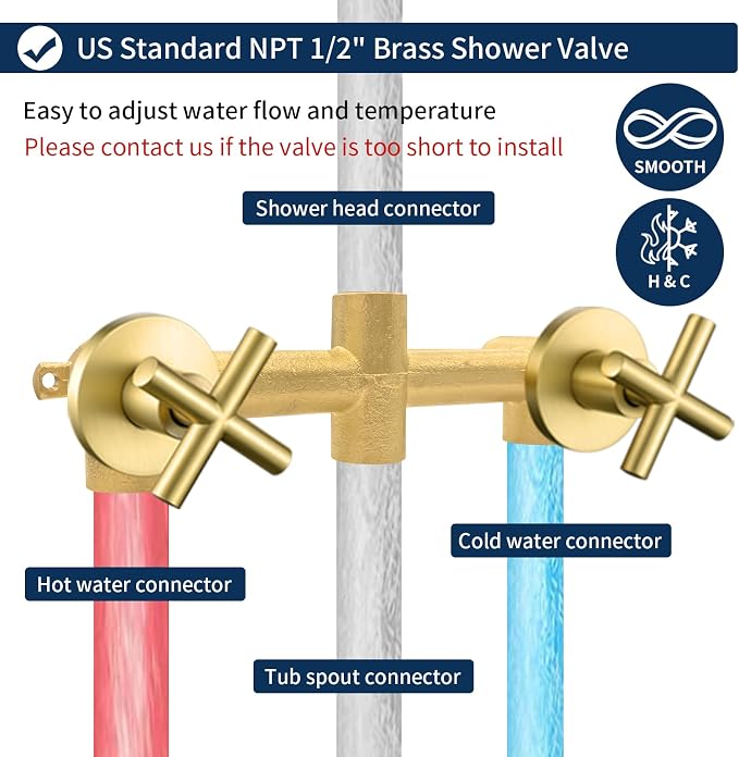 2 Handles Shower Faucet Set - Image 4