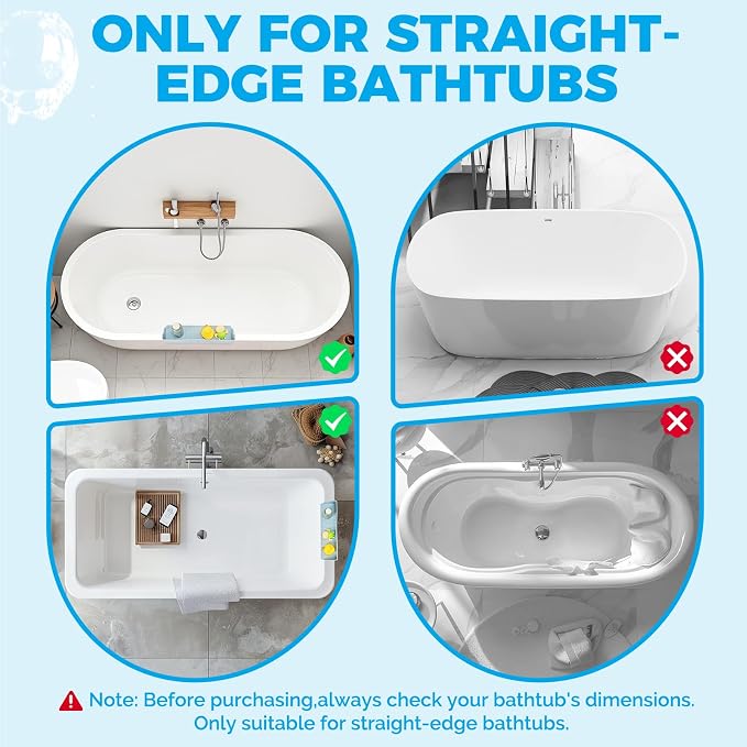 Bathtub Splash Guard, Silicone Bath Caddy Tray - Image 5
