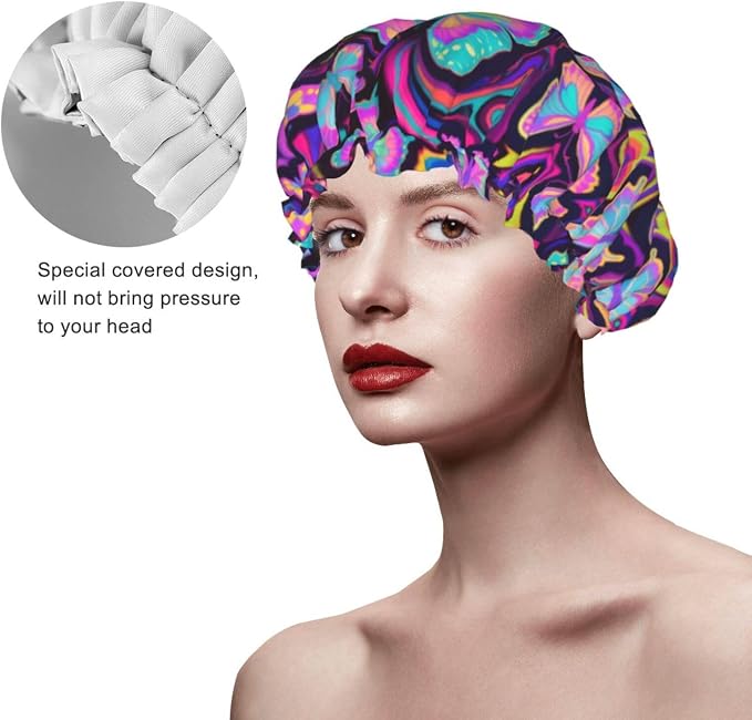 Double Layers Waterproof Shower Cap - Image 4
