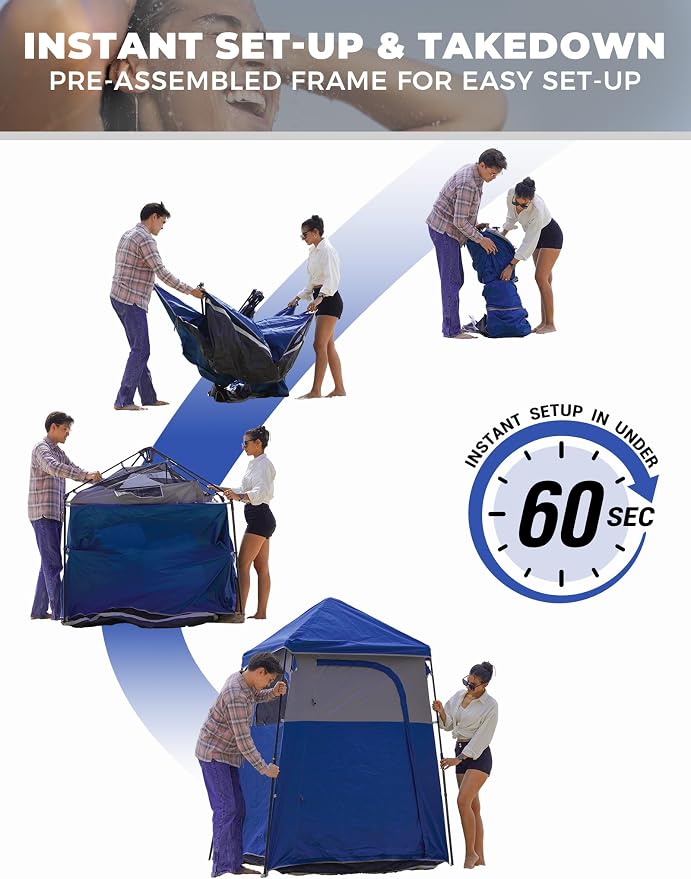 KingCamp Instant Shower Tent, Portable Superior Stable Privacy Shelter - Image 6