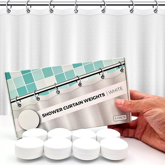 Powerful Anti-Billowing Magnetic Shower Curtain Weights by HMmagnets