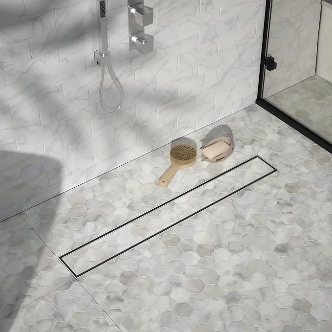 Linear Shower Drain 24", Brushed Floor Drain - Image 7
