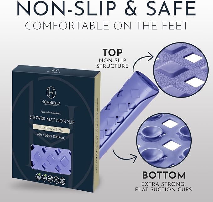 homerella® Shower Mat Non Slip Anti Mold, Non Slip Shower Mats - Image 5