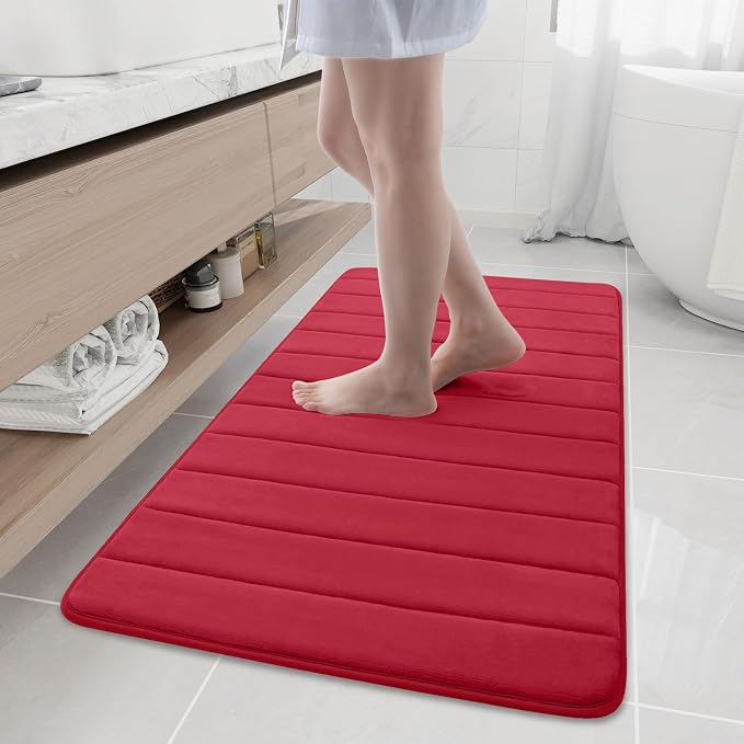 Buganda Memory Foam Bath Mat, Ultra Soft and Non-Slip Bathroom Rugs, Water by Buganda