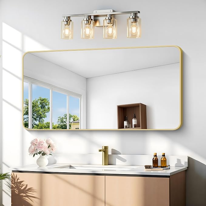 Gold Bathroom Mirror, 24x48 inch Wall Mirror - Image 3