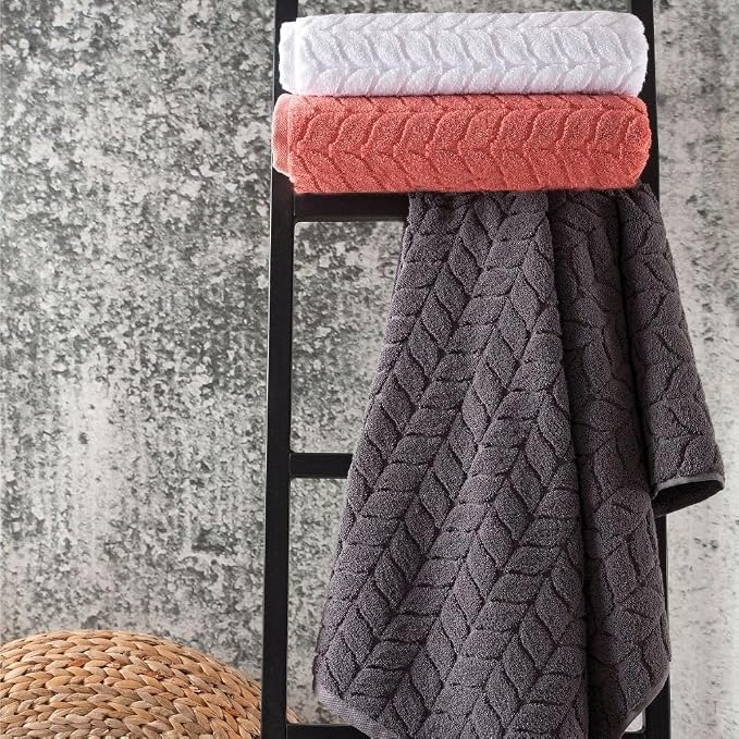 BAGNO MILANO Turkish Cotton Ultra-Soft Plush Absorbent Quick Dry Bathroom Towel - Image 3